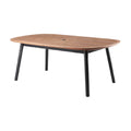 **Table de jardin en bois avec surface rectangulaire et pieds en métal**