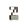 **Mobilier contemporain : Bibliothèque design en bois et verre**
